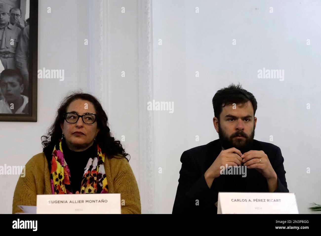 Non esclusiva: 7 febbraio 2023, Città del Messico, Messico: I commissari della verità e del meccanismo di chiarificazione storica, Eugenia Allier Montaño An Foto Stock