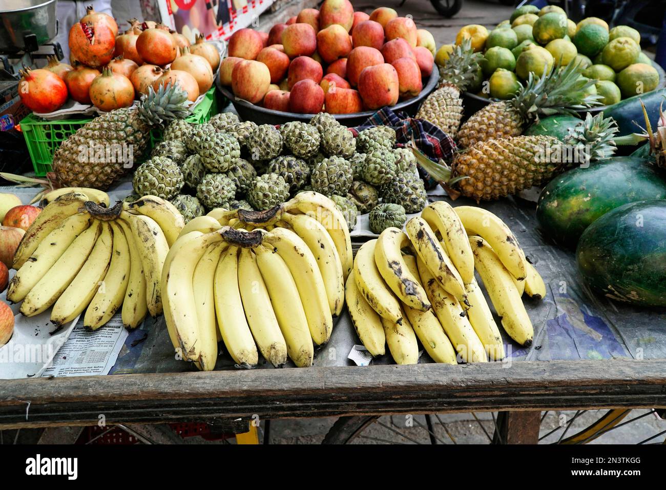 Stalla di frutta, bazar di strada, Jodhpur, Rajathan, India Foto Stock