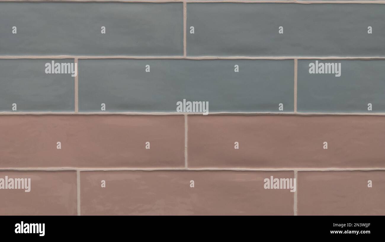 grigio rosa vecchia linea di piastrelle texture in cemento parete sfondo Foto Stock