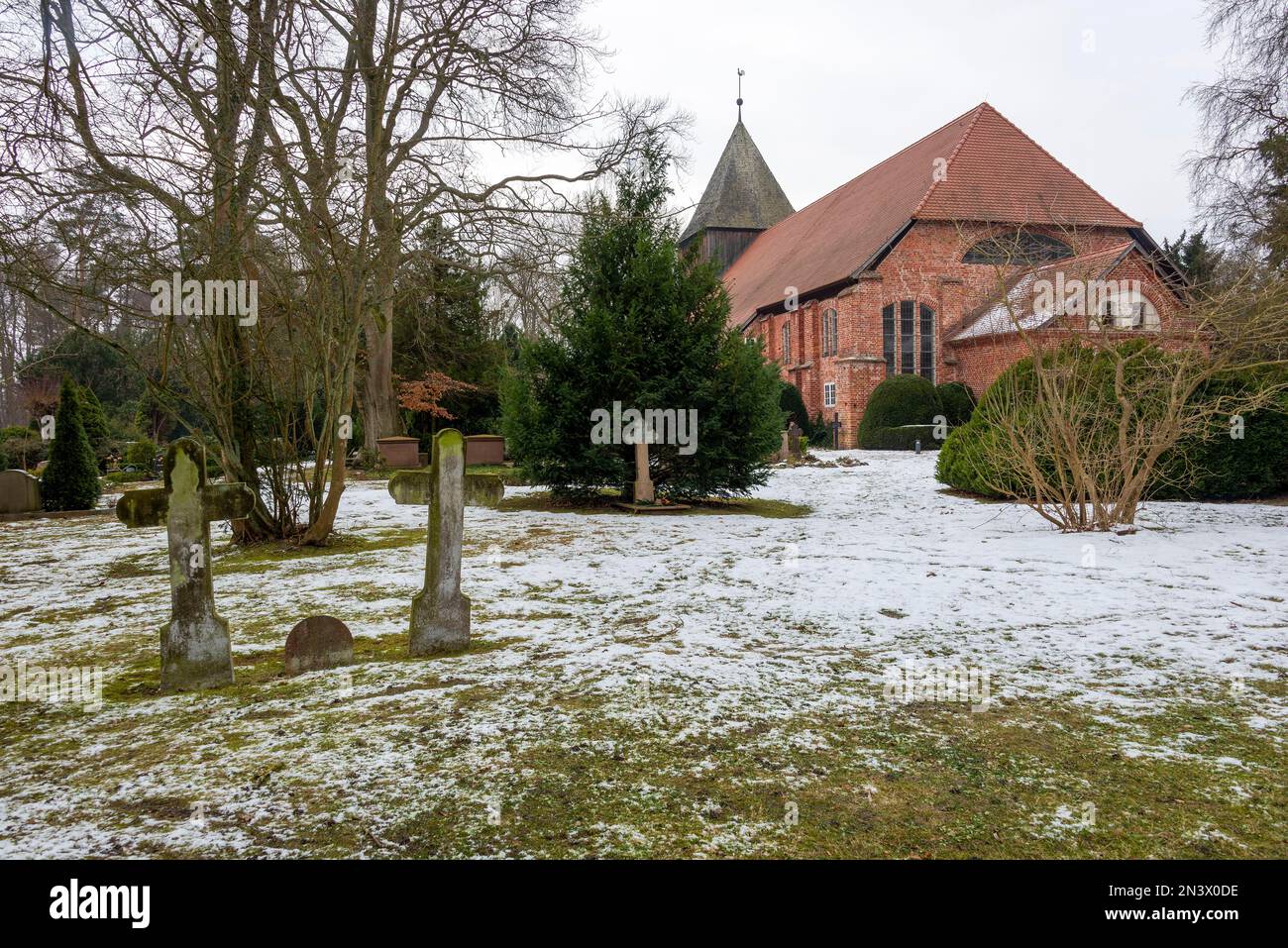 Seemannskirche, uno dei più antichi monumenti architettonici della penisola baltica Fischland-Darss-Zingst, Prerow, Meclemburgo-Pomerania occidentale Foto Stock