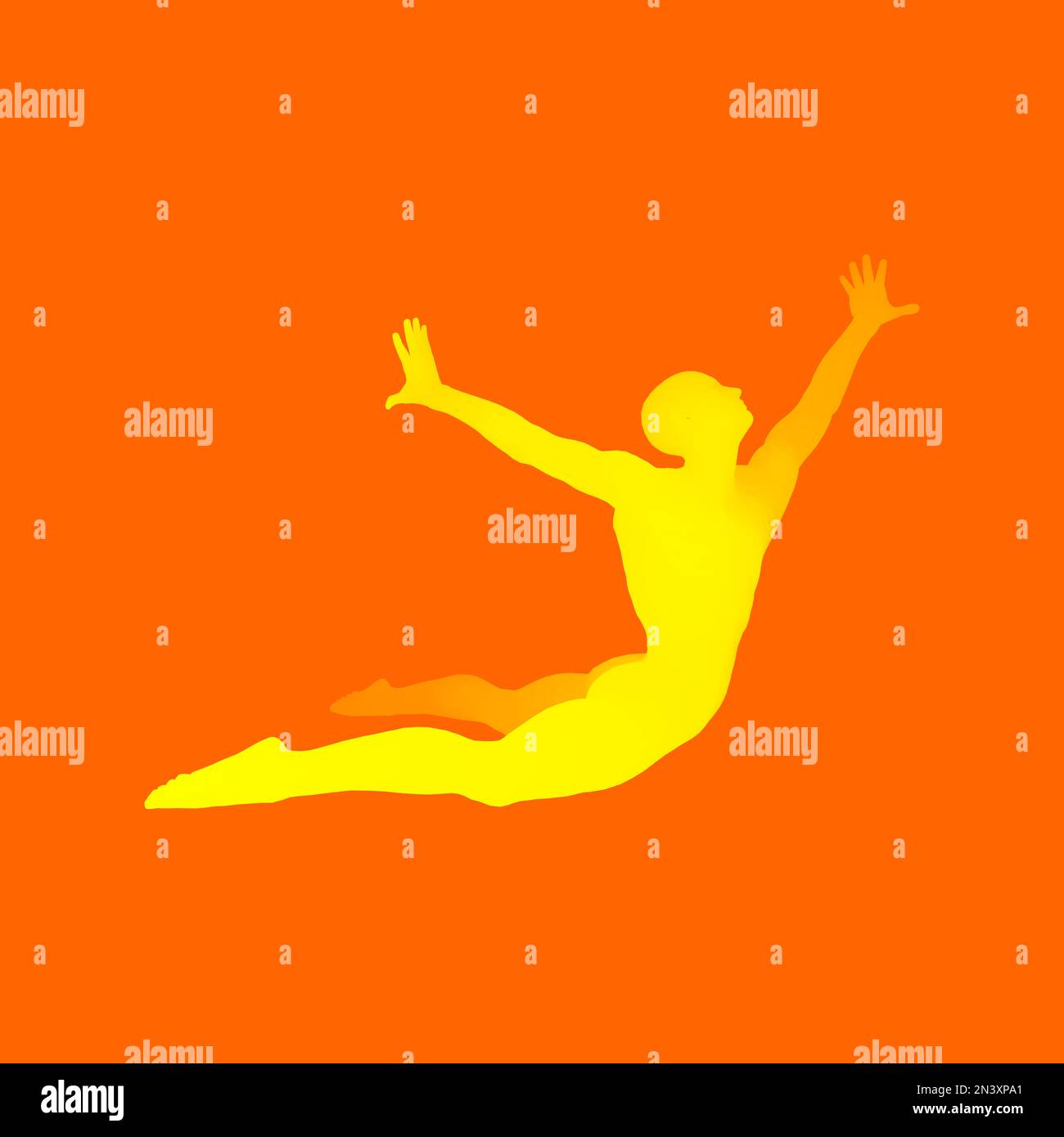 Jumping Man. Modello 3D dell'uomo. Il corpo umano. Sport simbolo. Elemento di design per il business, la scienza e la tecnologia. Illustrazione Vettoriale. Illustrazione Vettoriale