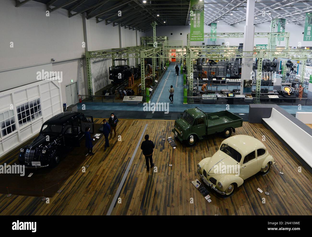 Padiglione auto nel Toyota Commemorative Museum of Industry and Technology a Nagoya, Giappone. Foto Stock