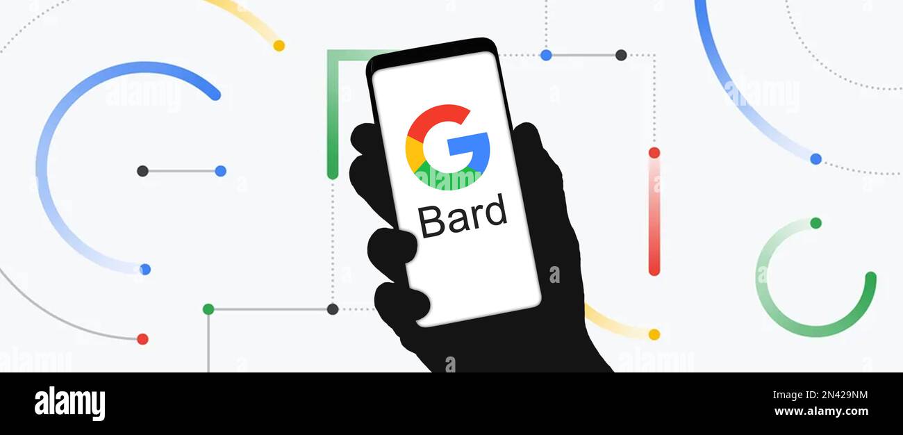 Google Bard - la più recente tecnologia ai chatbot di Google Foto Stock