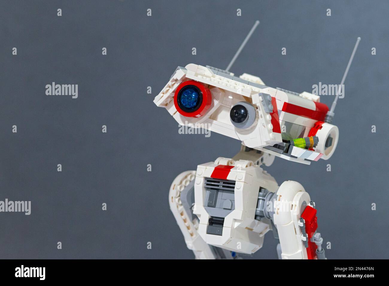 Robot Star Wars BD-1 in mattoni Lego Foto Stock