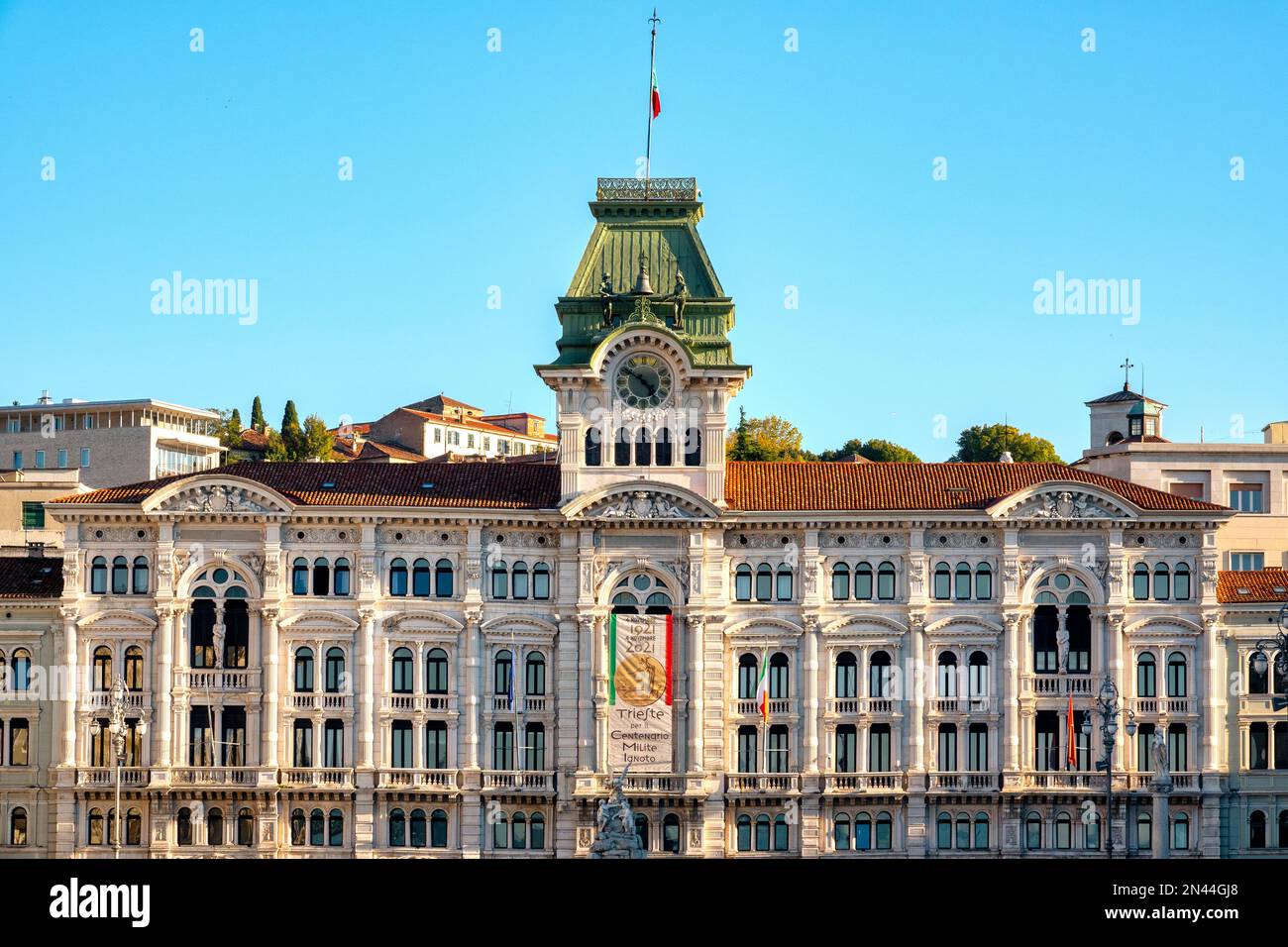 Municipio in Piazza dell'Unità d'Italia, Trieste, Italia Foto Stock