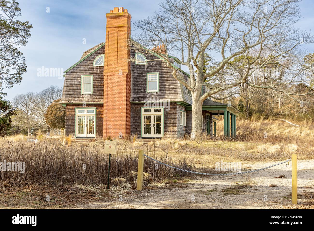 Vecchia casa negata a Grosvenor Attenbury, Shinnecock Hill, Southampton, NY Foto Stock