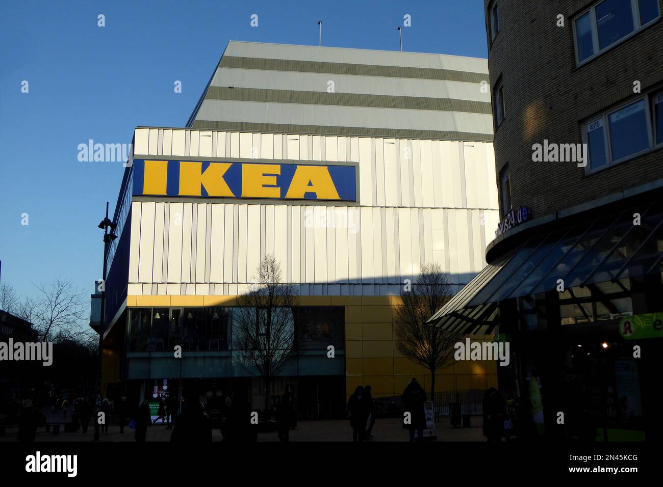 IKEA / Logo / Lettering/ conglomerato multinazionale svedese Foto Stock