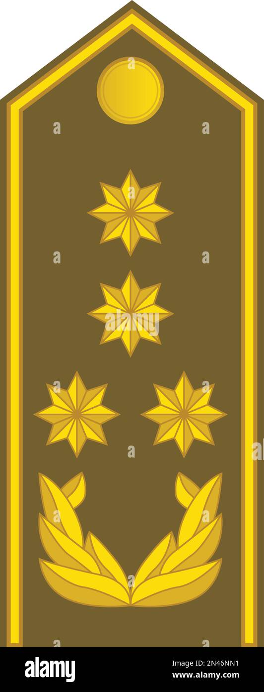 Spallina militare ufficiale NATO insegne del GENERALE macedone Illustrazione Vettoriale