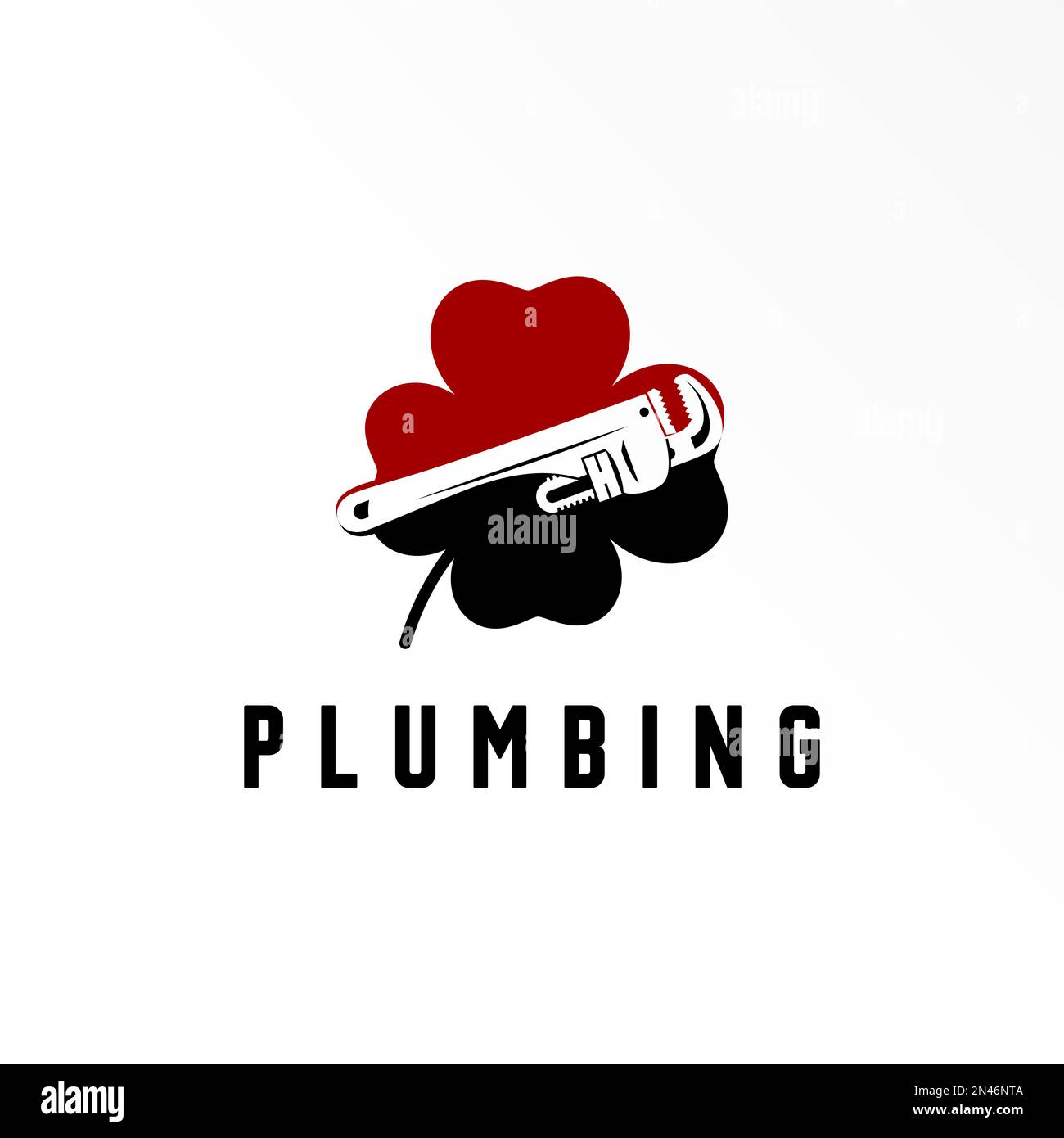 Love Leaf con Stopcock immagine grafica icona logo design astratto concetto vettoriale stock. Può essere utilizzato come simbolo relativo all'idraulica o alla natura. Illustrazione Vettoriale