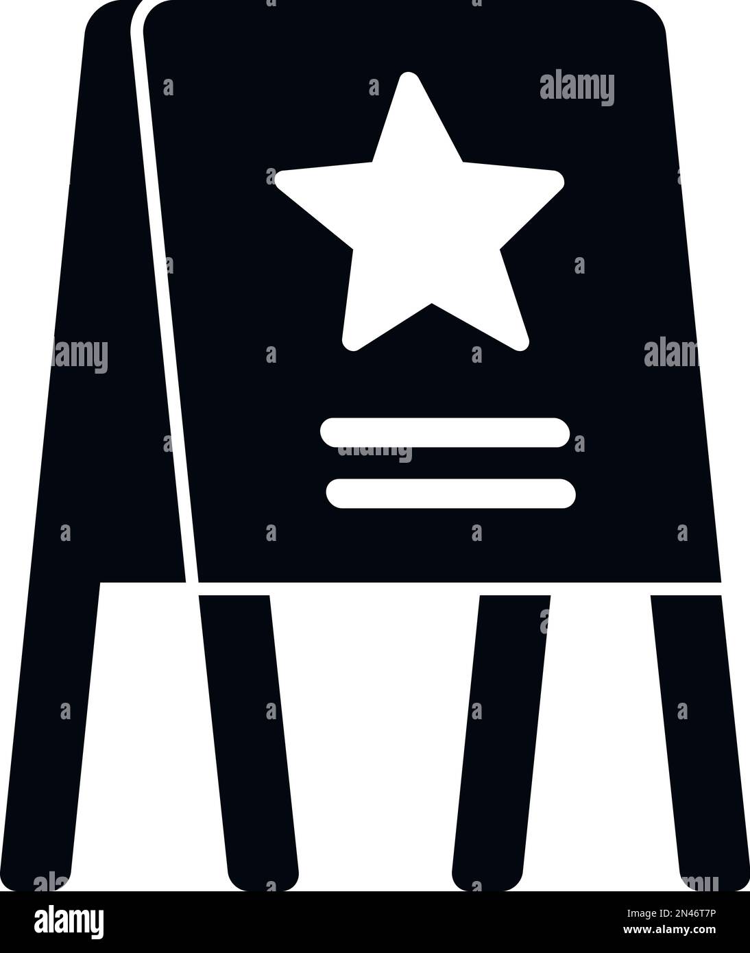 Icona della scheda del marchio vettore semplice. Marketing sociale. Avvocato pubblico Illustrazione Vettoriale