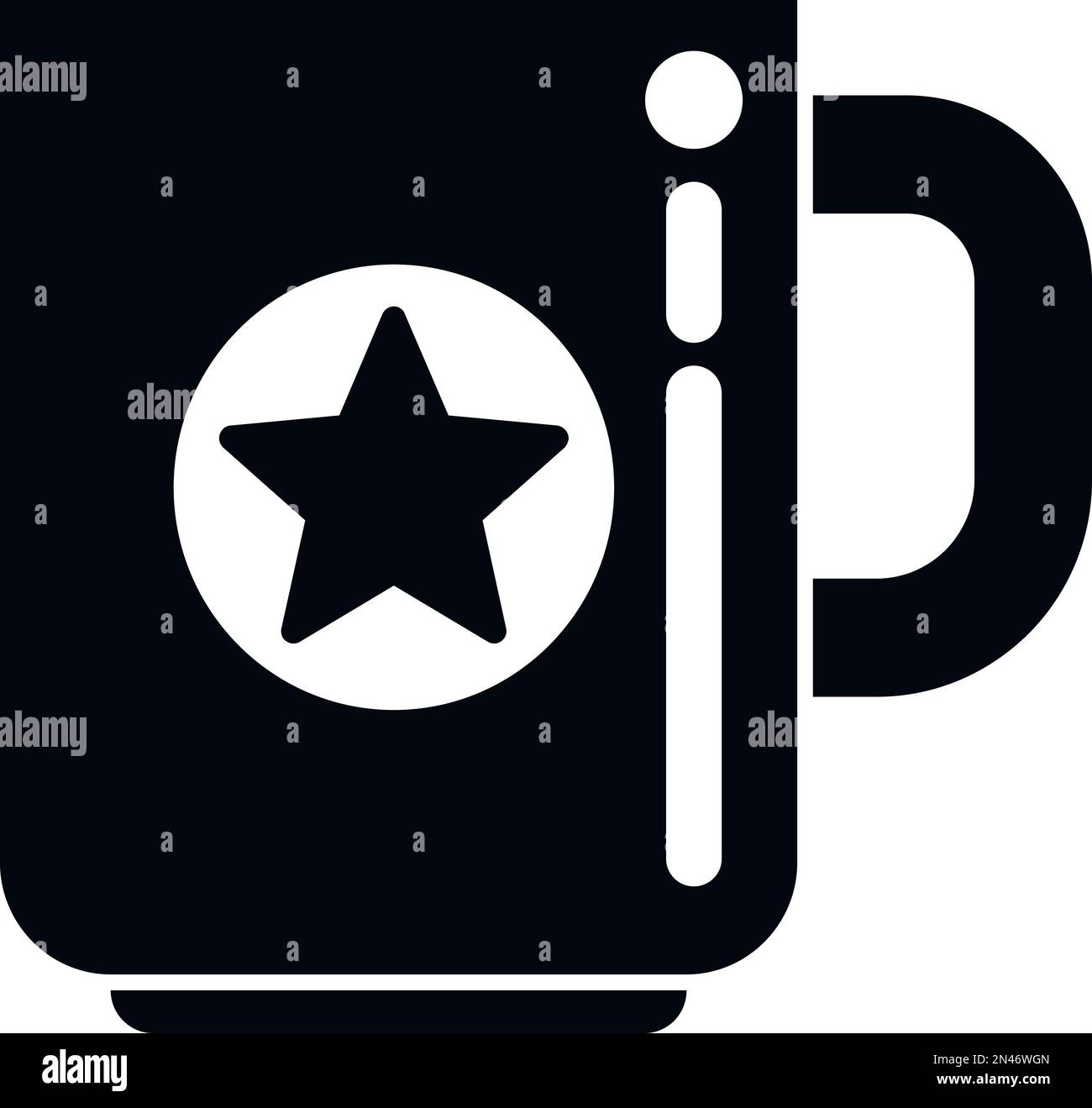 Marca icona mug semplice vettore. Media pubblici. Strategia regalo Illustrazione Vettoriale