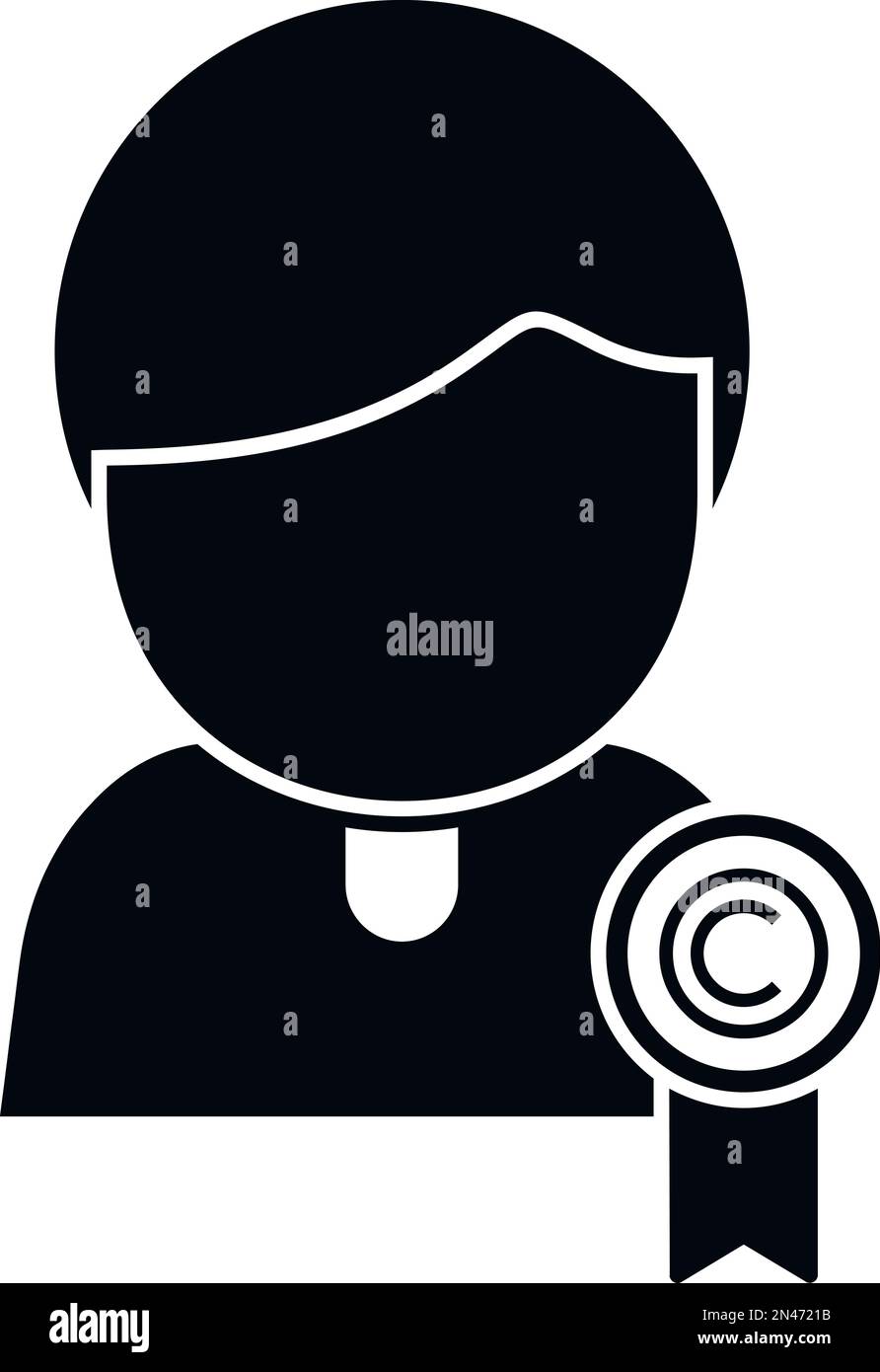 Icona ambasciatore del marchio vettore semplice. Social media. Regalo pubblico Illustrazione Vettoriale