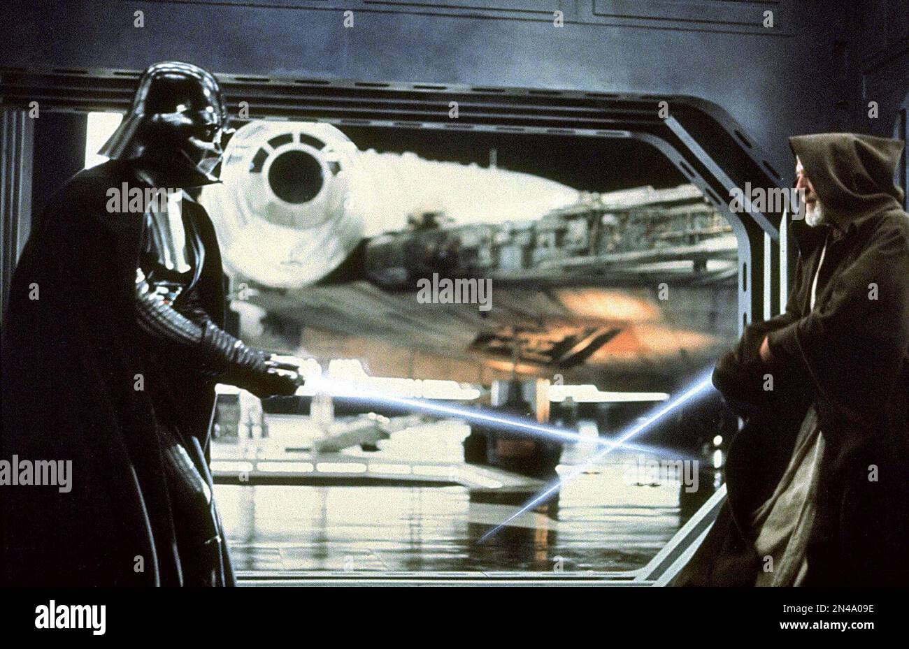 Star Wars Darth Vader e OBI-WAN Kenobi Foto Stock