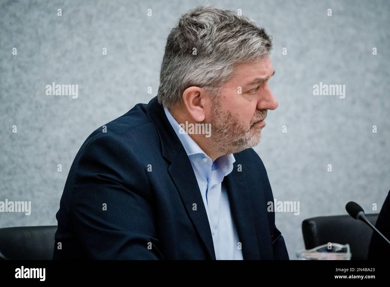 L'AIA - Peter Wijninga (Centro di Studi strategici dell'Aia) durante una tavola rotonda sul rischio di inviare sempre più armi pesanti in Ucraina da parte dei paesi occidentali. ANP BART MAAT netherlands OUT - belgio OUT Foto Stock