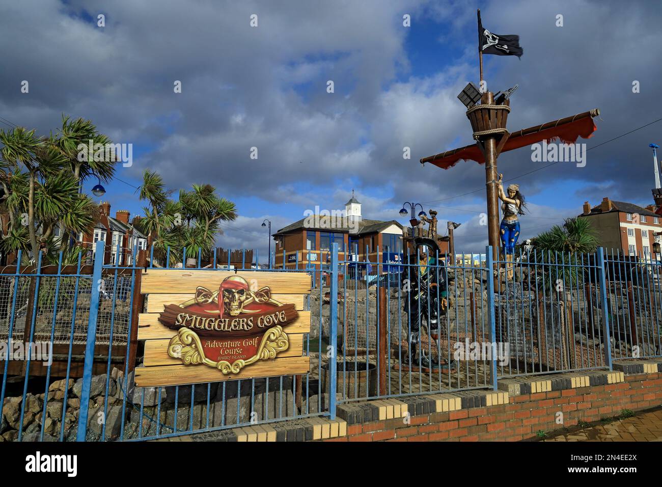 Divertimento per bambini di Concontrlers Cove, Barry Island. Foto Stock