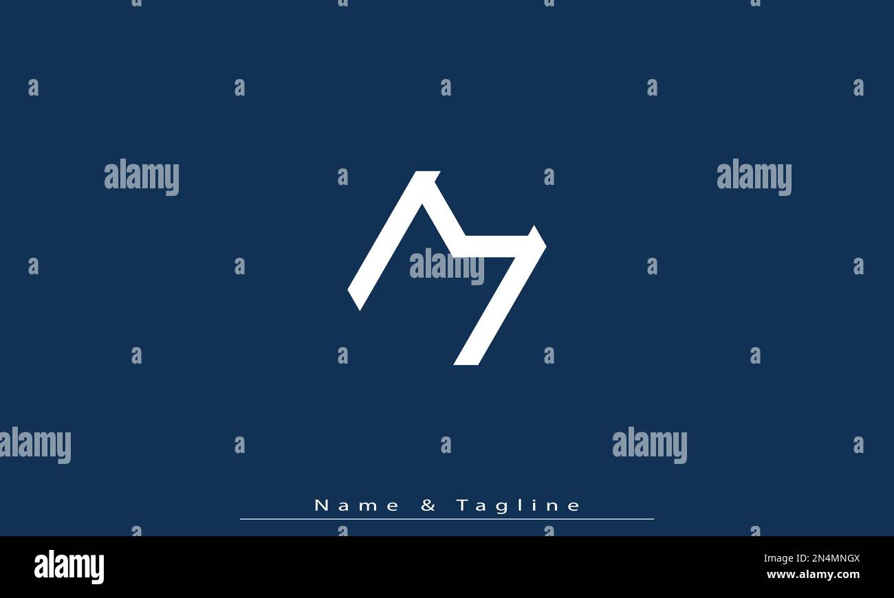 Lettere alfabetiche iniziali logo monogramma M Illustrazione Vettoriale