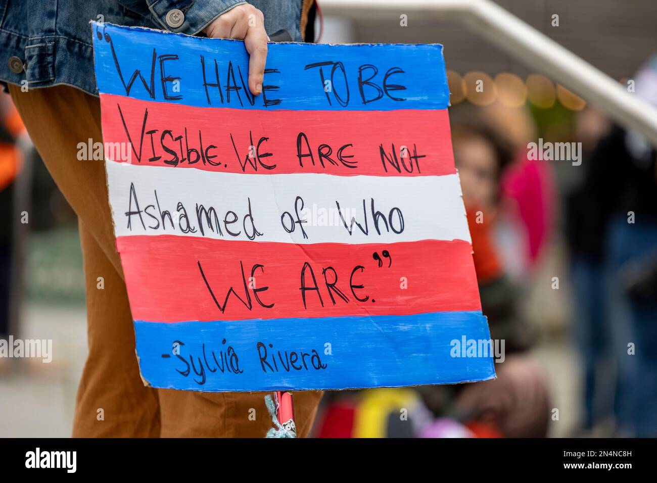 Falmouth Youth combatte per i diritti transgender come ha emanato la Sezione 35 che abroga una legge scozzese a beneficio della comunità transgender Foto Stock