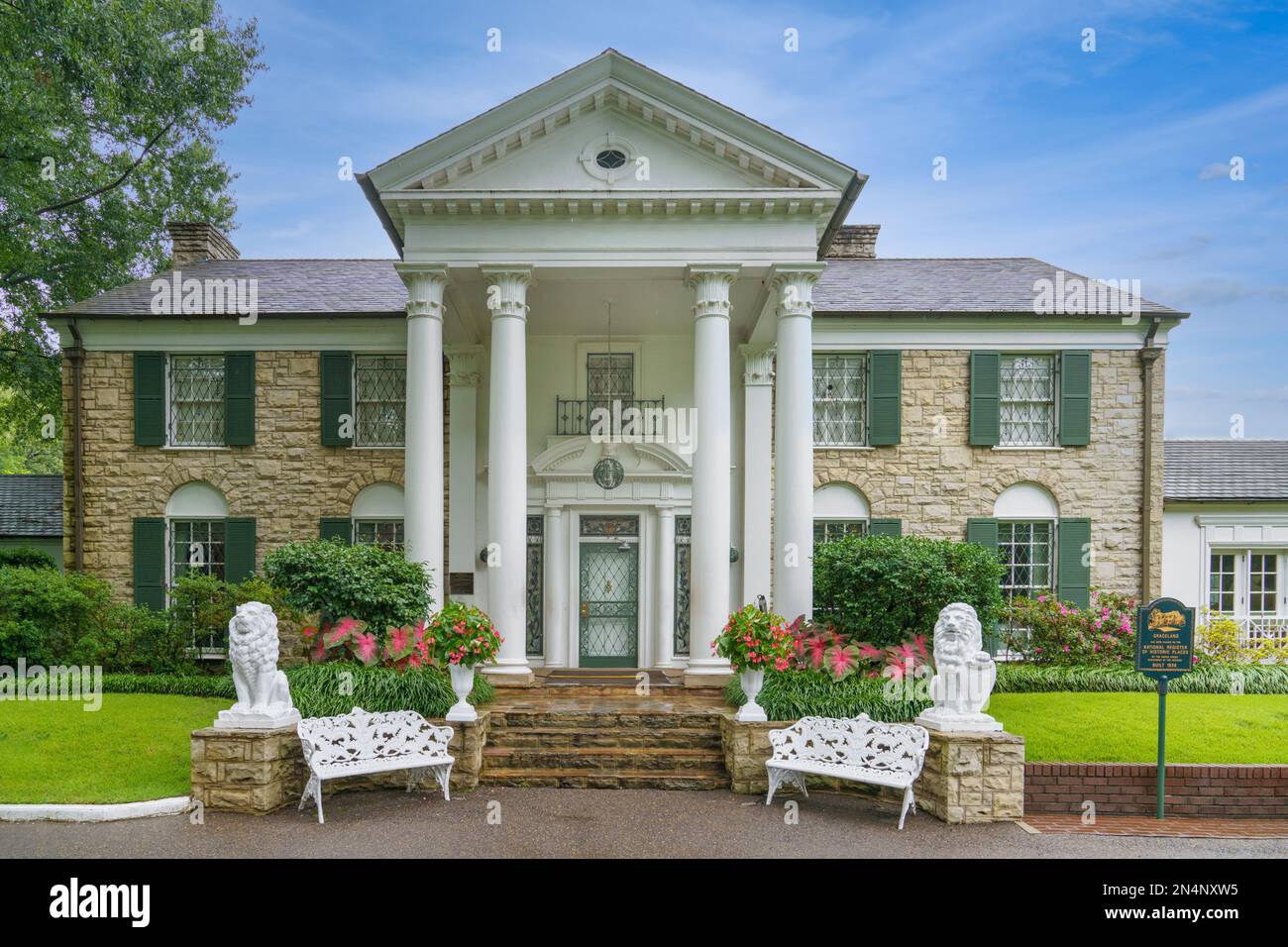 Graceland, la casa di Elvis Presley, a Memphis, Tennessee. Foto Stock