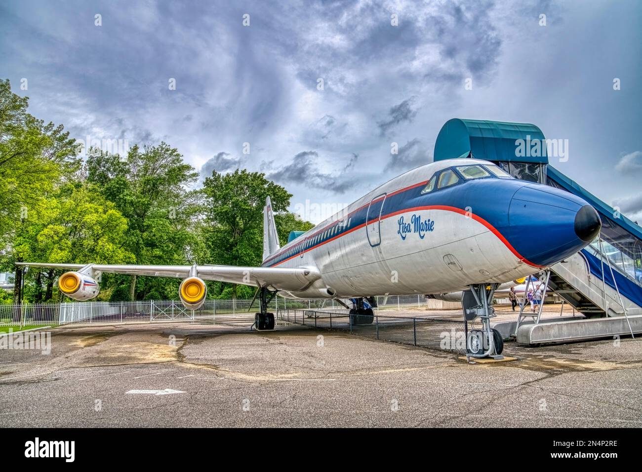 Il jet privato di Elvis Presley prende il nome da sua figlia a Graceland, la sua casa a Memphis, Tennessee. Foto Stock