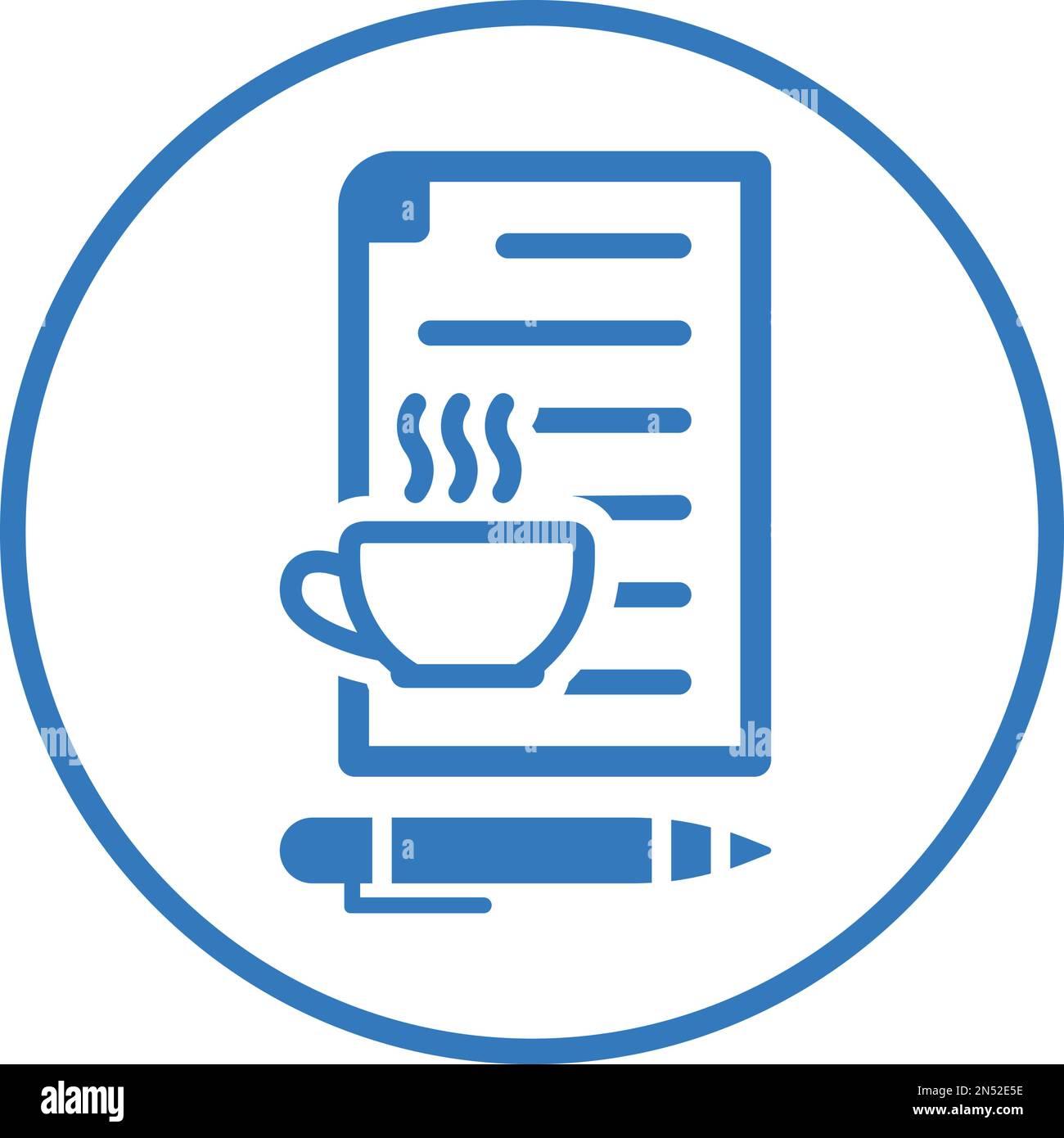 Articolo, l'icona di scrittura è isolata su sfondo bianco. Utilizzo per grafica e web design o scopi commerciali. File EPS vettoriale. Illustrazione Vettoriale