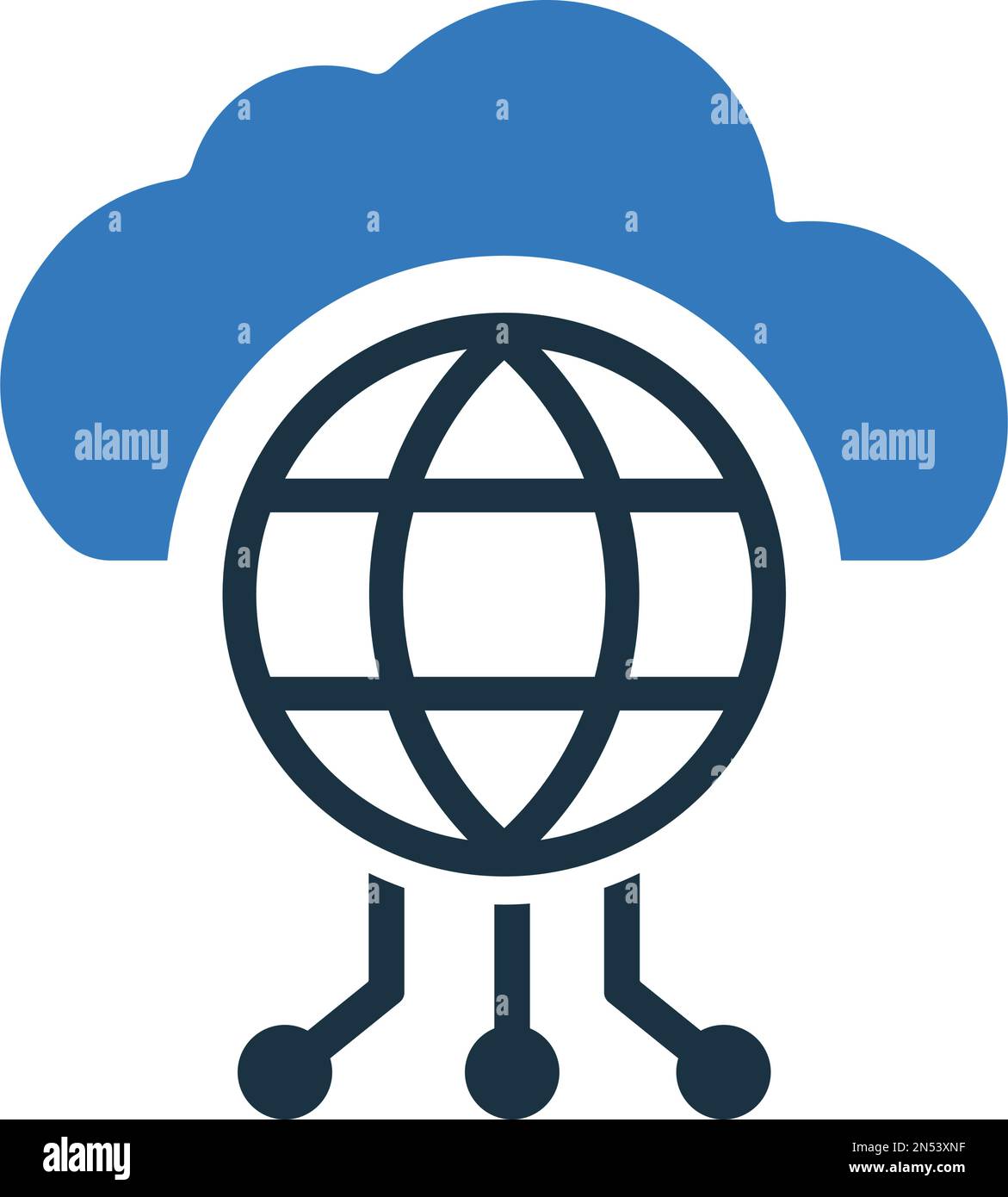 Cloud, comunicazione, icona di connessione - semplice file EPS vettoriale modificabile. Illustrazione Vettoriale