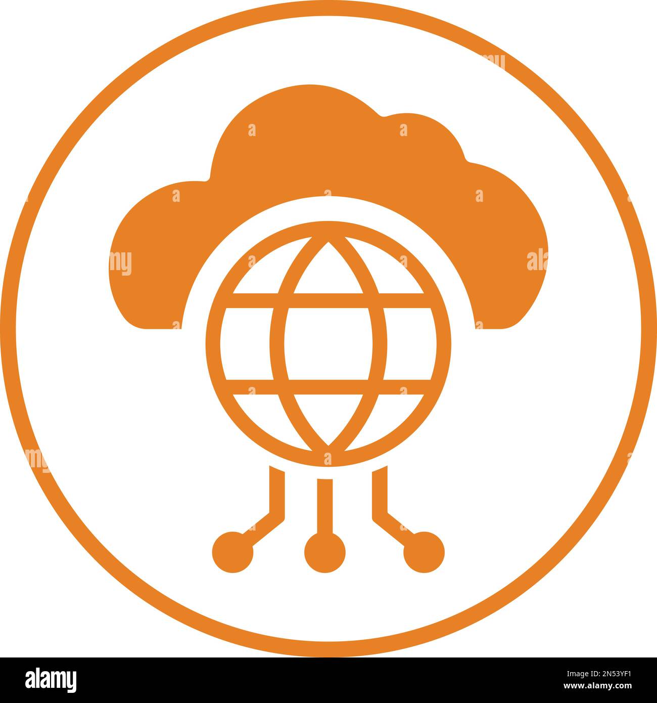 Cloud, comunicazione, icona di connessione - semplice file EPS vettoriale modificabile. Illustrazione Vettoriale