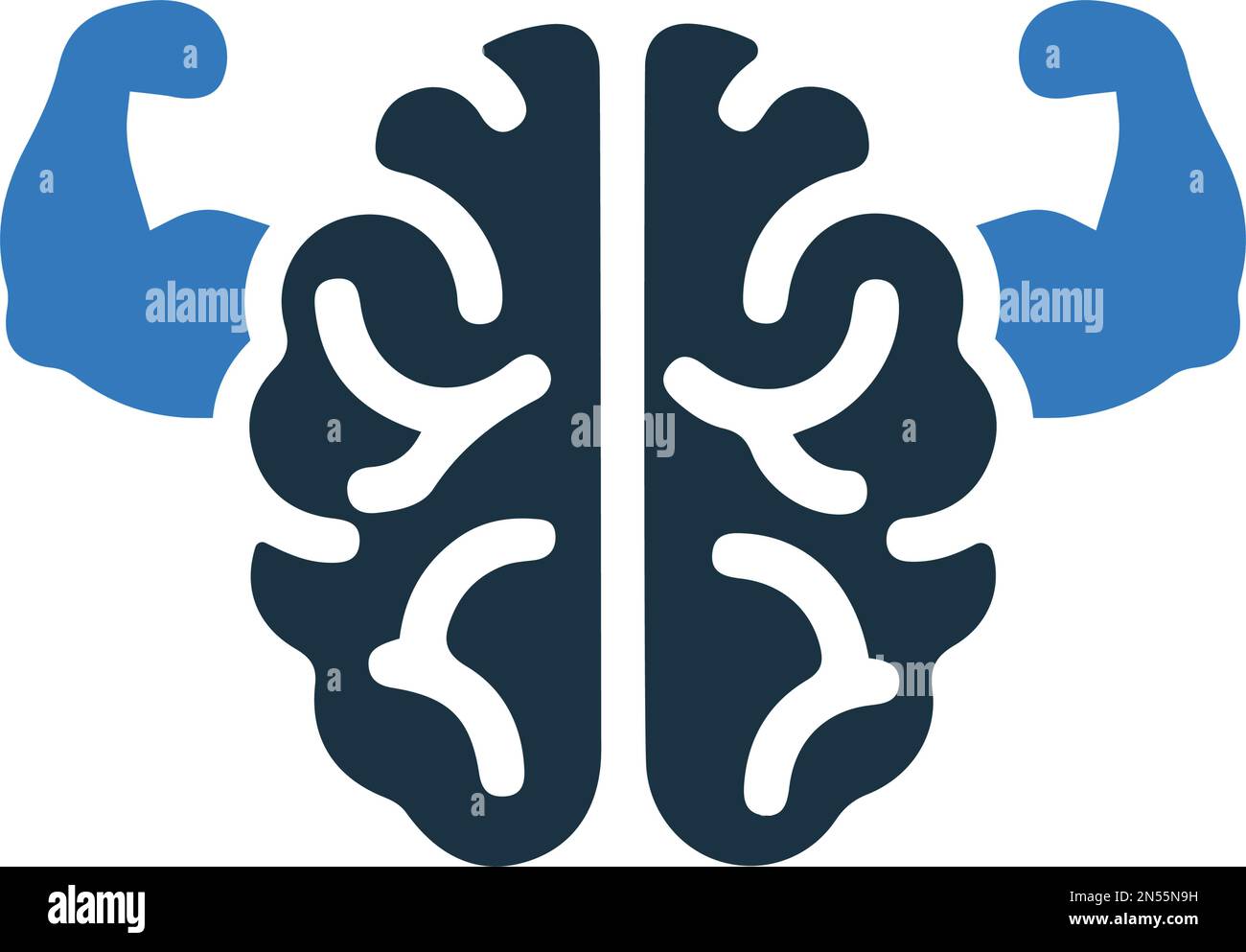 Mente, potere, icona del cervello - l'uso perfetto per progettare e sviluppare i Web site, le lime stampate e le presentazioni, i materiali promozionali e molto più. VEC Illustrazione Vettoriale