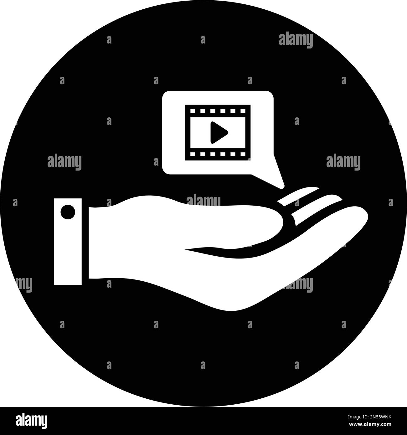 Multimedia, video, icona a mano - uso perfetto per la progettazione e lo sviluppo di siti web, file stampati e presentazioni, materiali promozionali e molto altro ancora Illustrazione Vettoriale