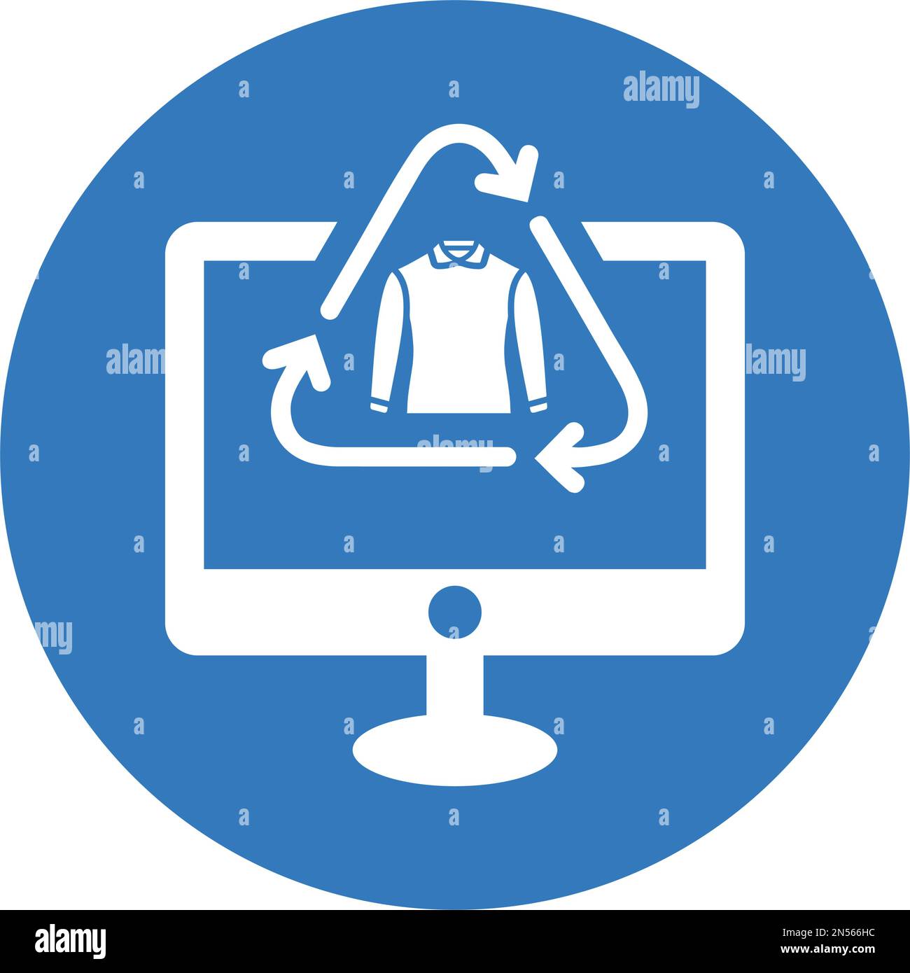 Online, shopping, abbigliamento icona - ideale per la progettazione e lo sviluppo di siti web, file stampati e presentazioni, materiali promozionali e molti Mo Illustrazione Vettoriale