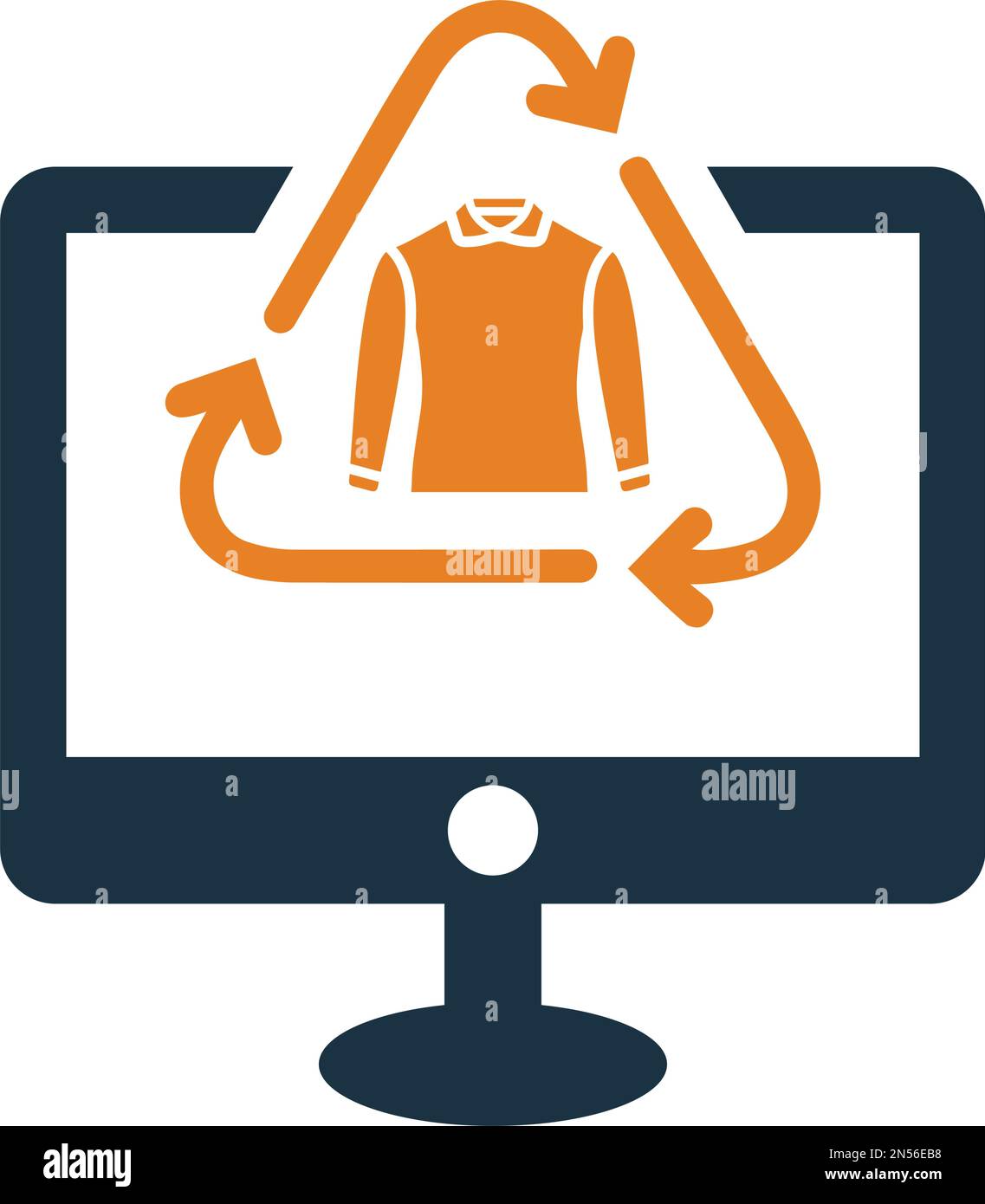 Online, shopping, abbigliamento icona - ideale per la progettazione e lo sviluppo di siti web, file stampati e presentazioni, materiali promozionali e molti Mo Illustrazione Vettoriale