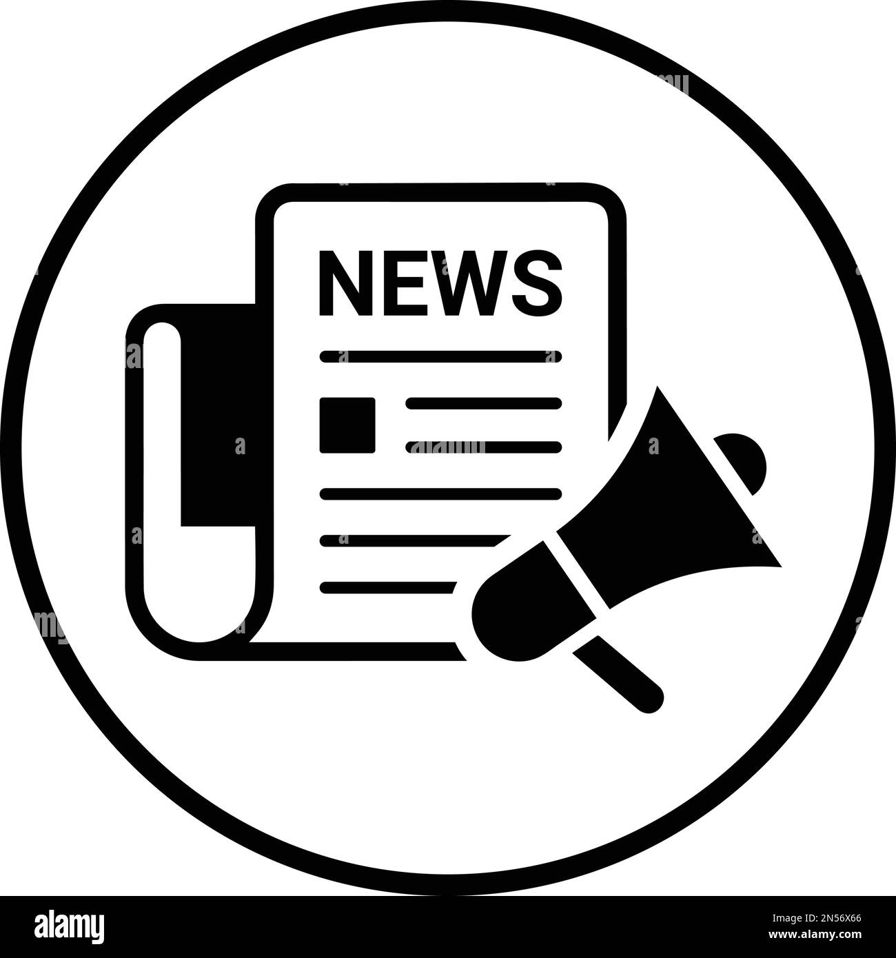 Stampa, icona pubblicitaria - ideale per la progettazione e lo sviluppo di siti web, file stampati e presentazioni, materiali promozionali e molto altro ancora. V Illustrazione Vettoriale