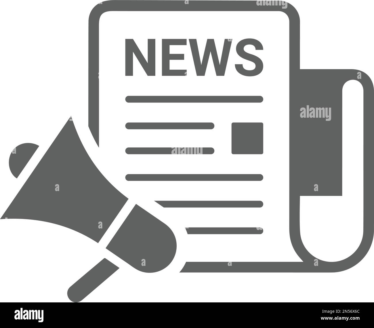 Stampa, icona pubblicitaria - ideale per la progettazione e lo sviluppo di siti web, file stampati e presentazioni, materiali promozionali e molto altro ancora. V Illustrazione Vettoriale