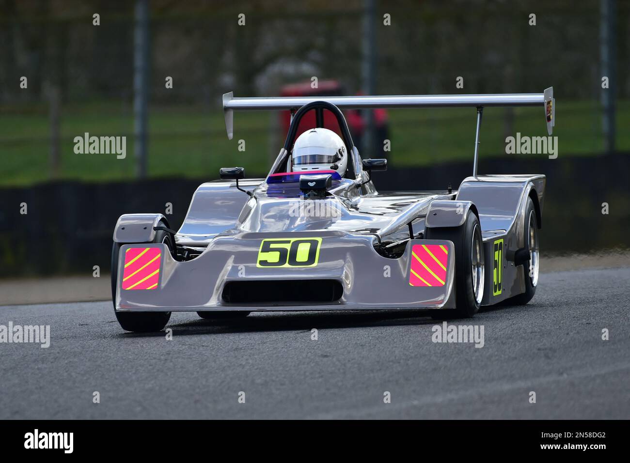 Clive Wood, Mallock MK20, HSCC Classic Clubmans Championship, vetture sportive da corsa non standard fabbricate prima di dicembre 1980 dotate di due sedili, Foto Stock