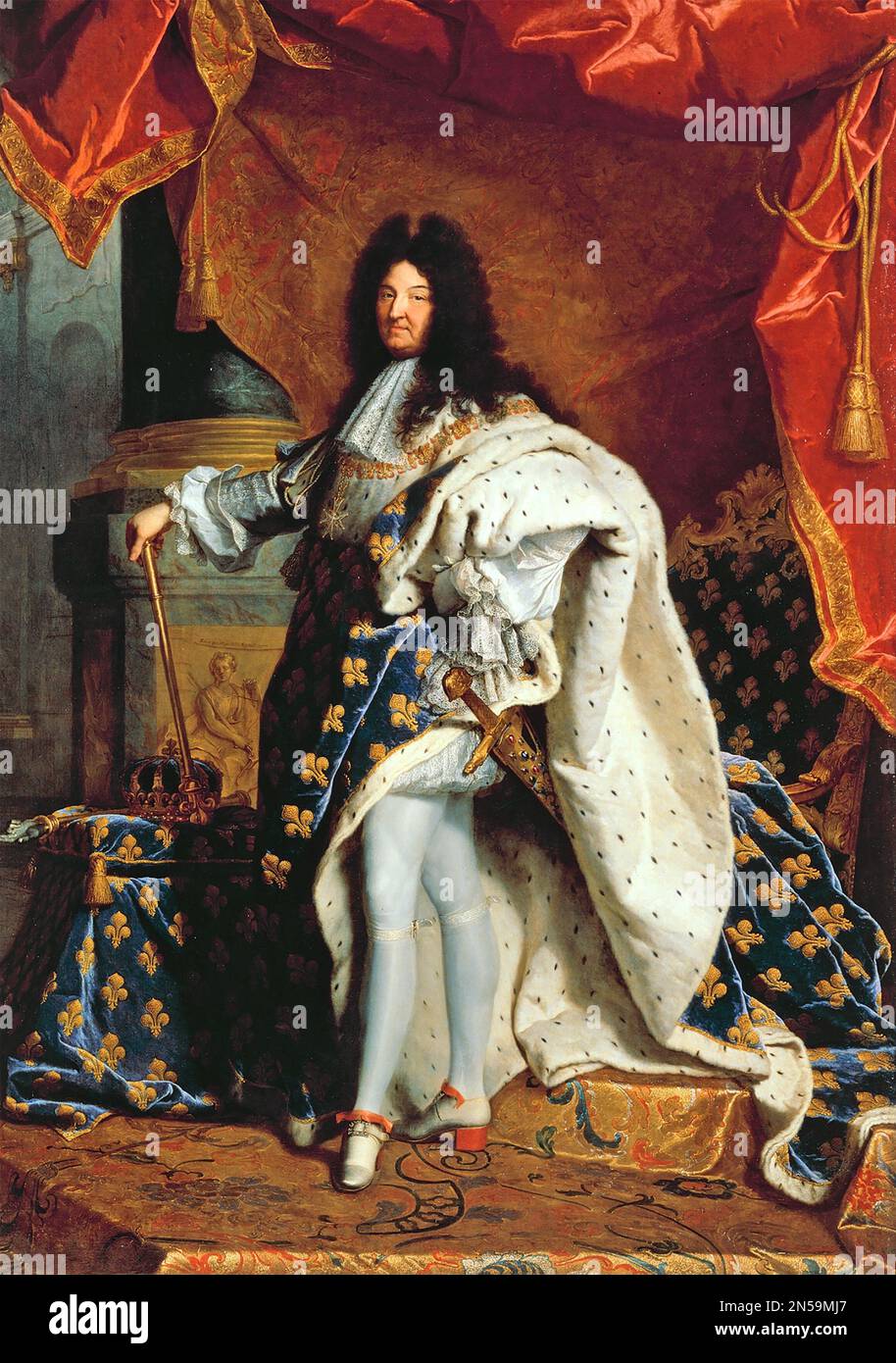 LUIGI XIV (1638-1715) Re di Francia nel dipinto di Hyacinthe Rigaud circa 1701. Foto Stock