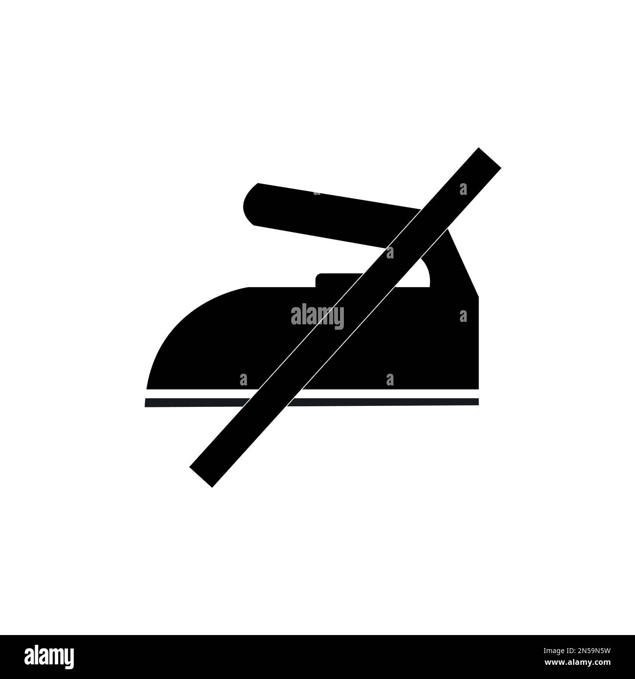 Segnale di non ferro necessario. Non stirare il disegno del simbolo come illustrato Foto Stock