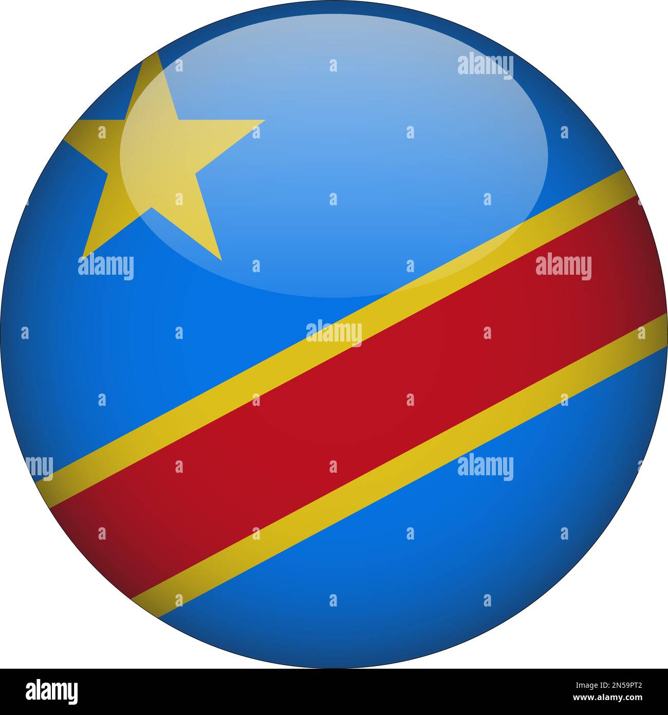 La Bandiera Della Repubblica Democratica Del Congo La Parte Di Sinistra Con Lo Spazio Bianco Copia Isolata Su Fondo Disposto Dalla 154922342