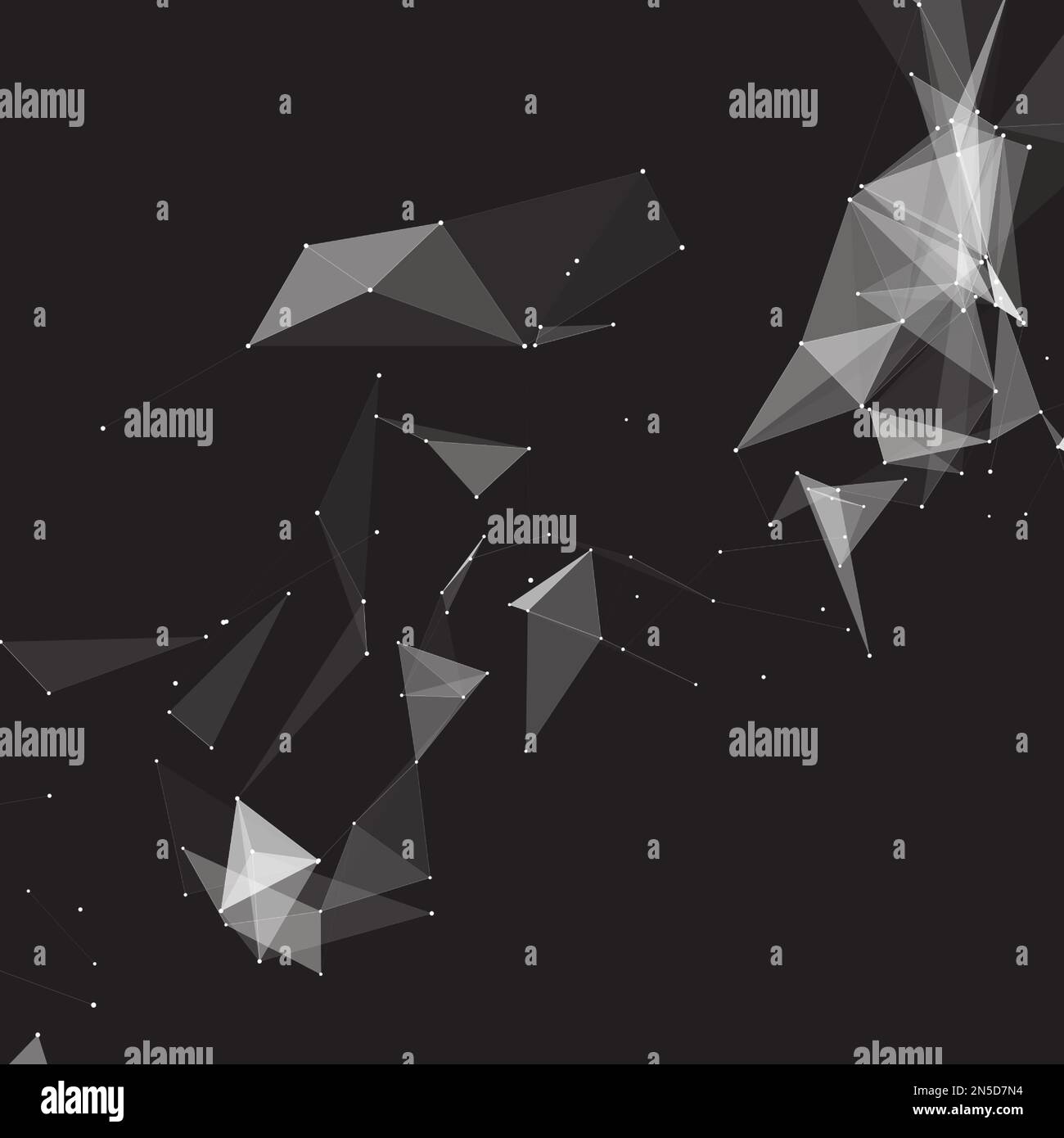 Astratto background delle comunicazioni di rete con il design in plexus Illustrazione Vettoriale