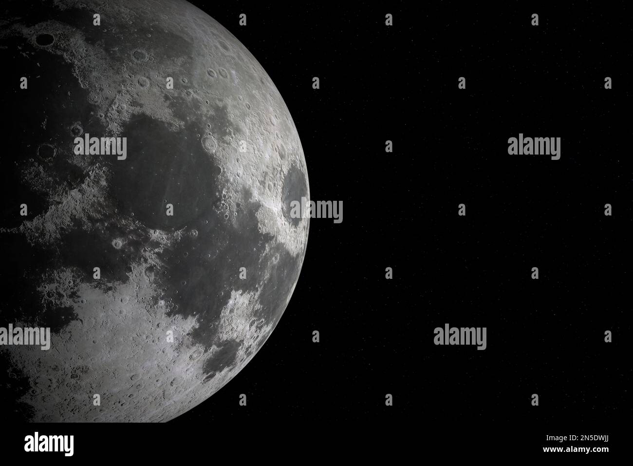Fotografia digitale della Luna. Foto Stock