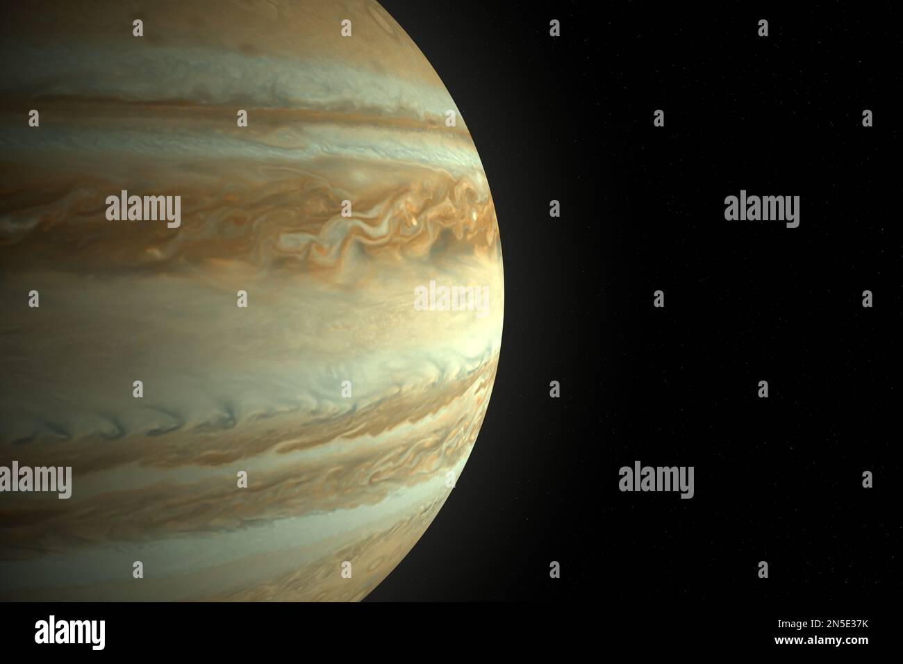 Fotografia digitale del pianeta Giove. Foto Stock