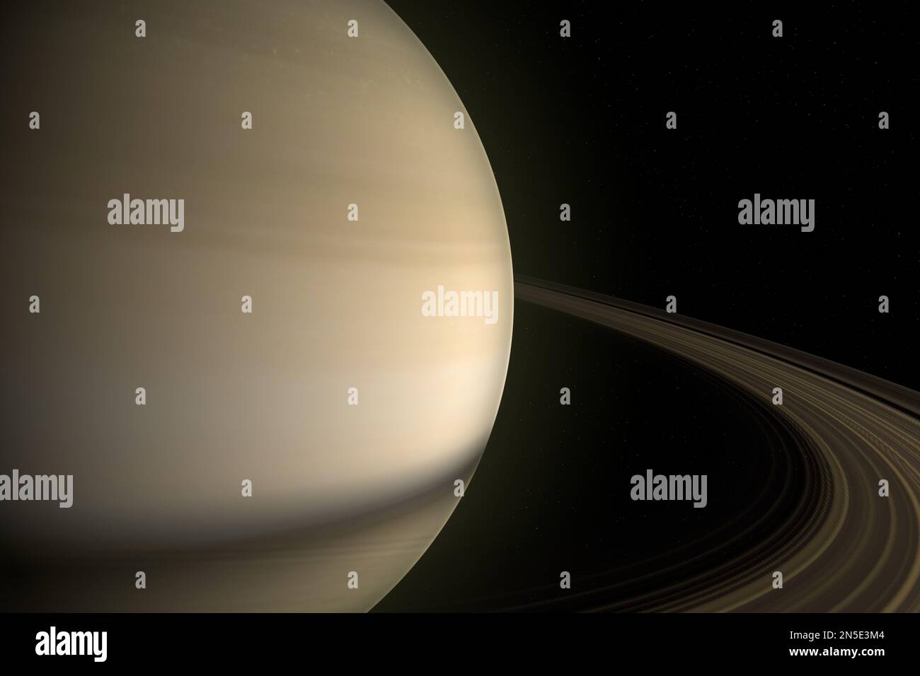 Fotografia digitale del pianeta Saturno. Foto Stock