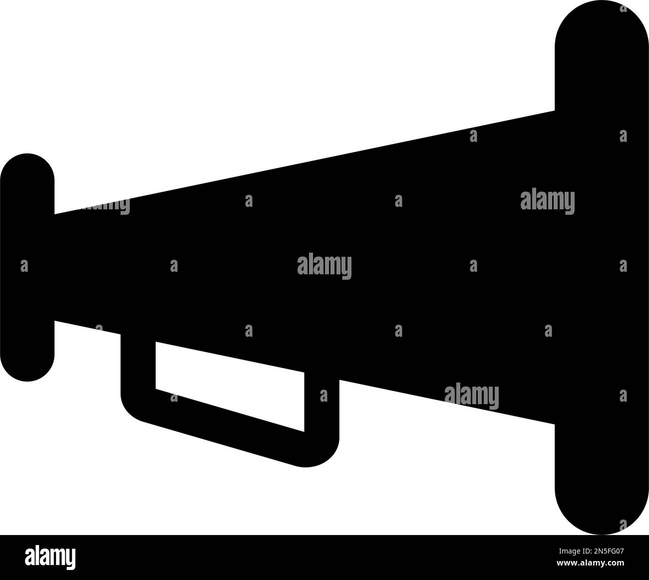 Icona della silhouette del megafono. Altoparlante. Vettore modificabile. Illustrazione Vettoriale
