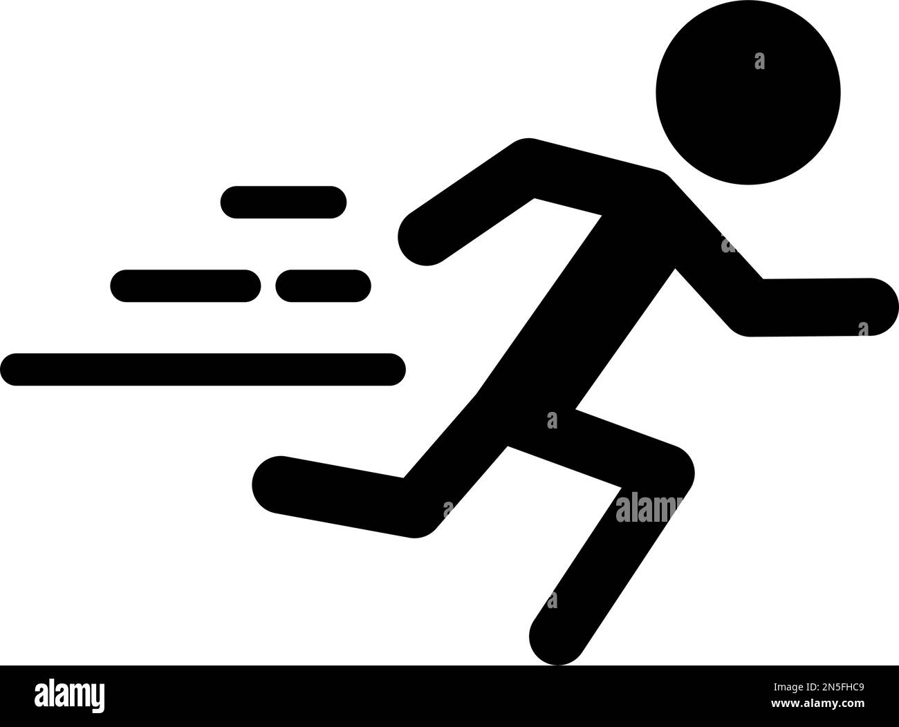 Icona della silhouette di una persona in movimento. Vettore modificabile. Illustrazione Vettoriale