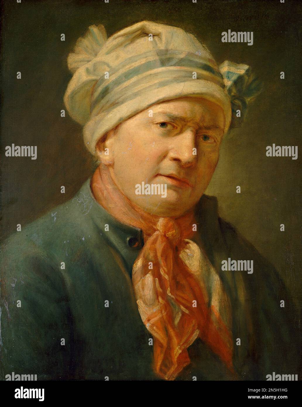 Seguace di Jean Siméon Chardin Ritratto di un uomo 18th ° secolo Foto Stock