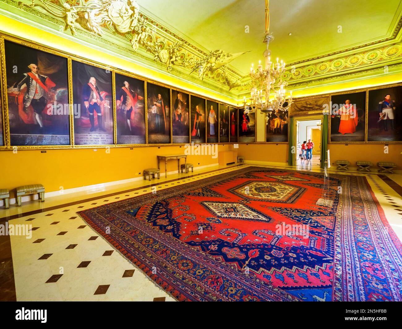 La Sala dei Viceroy (la sala dei Viceré) nel Palazzo Normanni - Palermo, Sicilia, Italia Foto Stock
