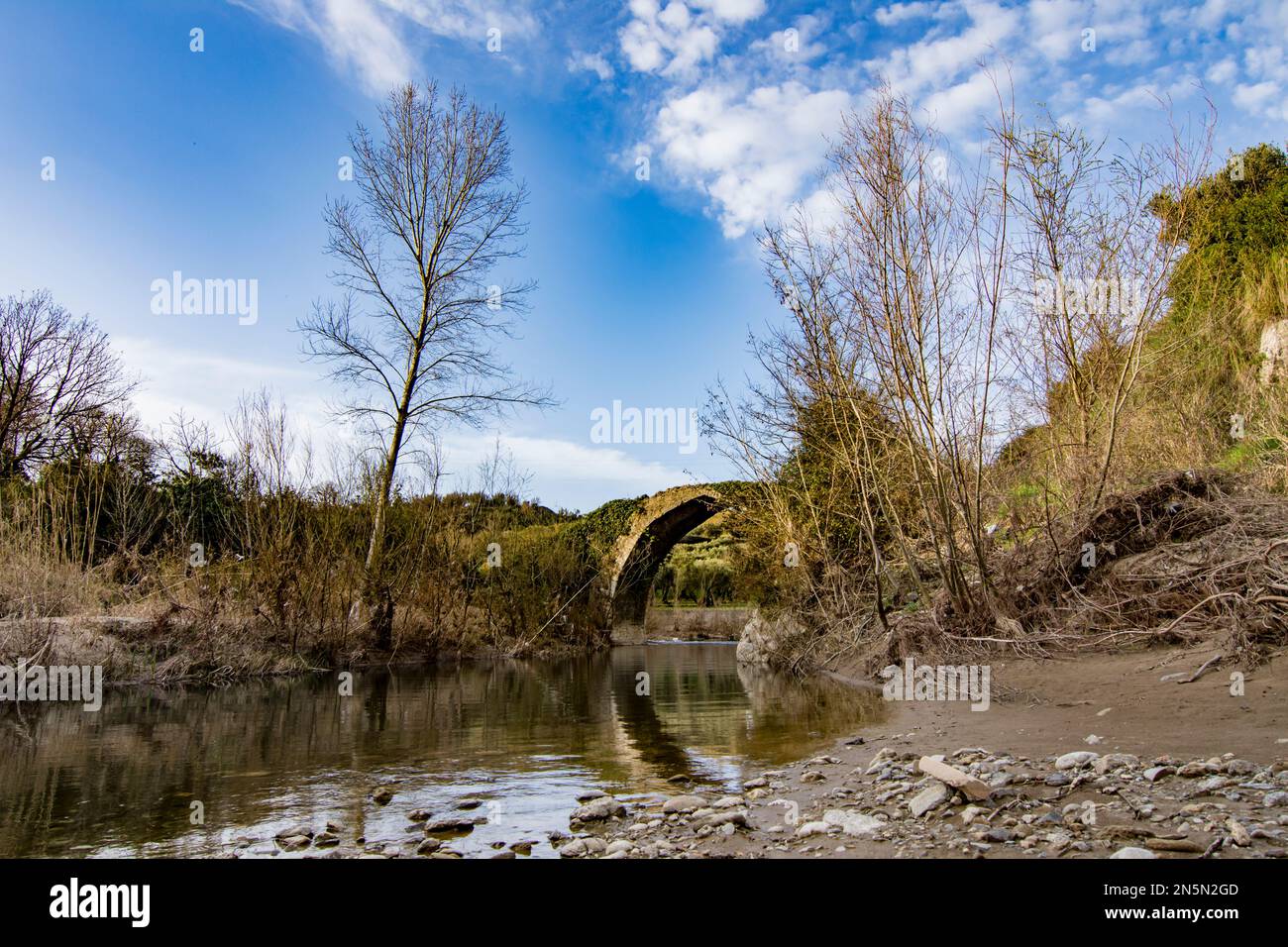 Antico ponte romano, Calabria Foto Stock