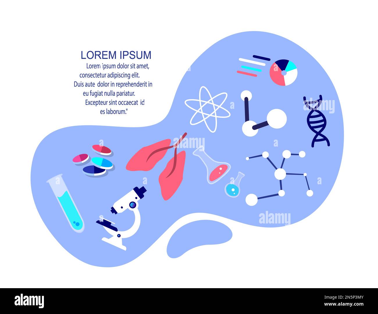 Scientific, Researchig, Medical Elements.Chemistry, Antiviral Vaccine Infusion Injection.Laboratory Drug, Medicines Pharmaceutical.Medical Laboratory ex Foto Stock