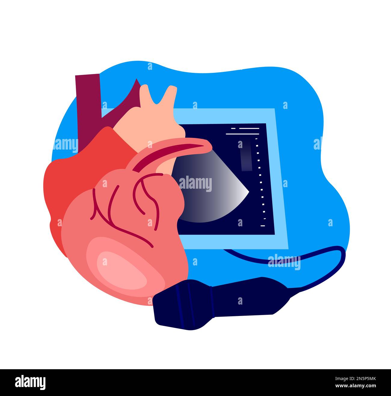 Ecografia Cardiologia Diagnostica Consulenza.esame del cuore,indagine ecografica.Ospedale medico Diagnostica fluorografia.Heartbeat,cuore Desea Foto Stock