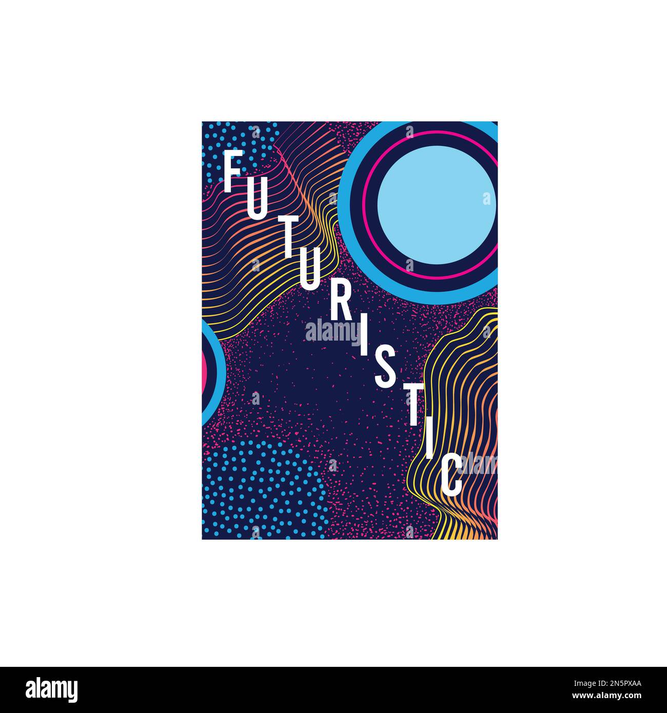 Poster di illustrazione futuristico disegno grafico per t-shirt, banner, volantino, ecc Illustrazione Vettoriale