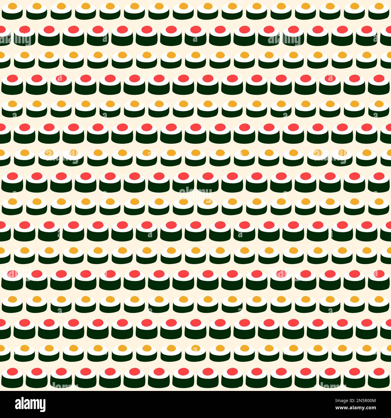 Sushi Pattern senza giunture Illustrazione Vettoriale