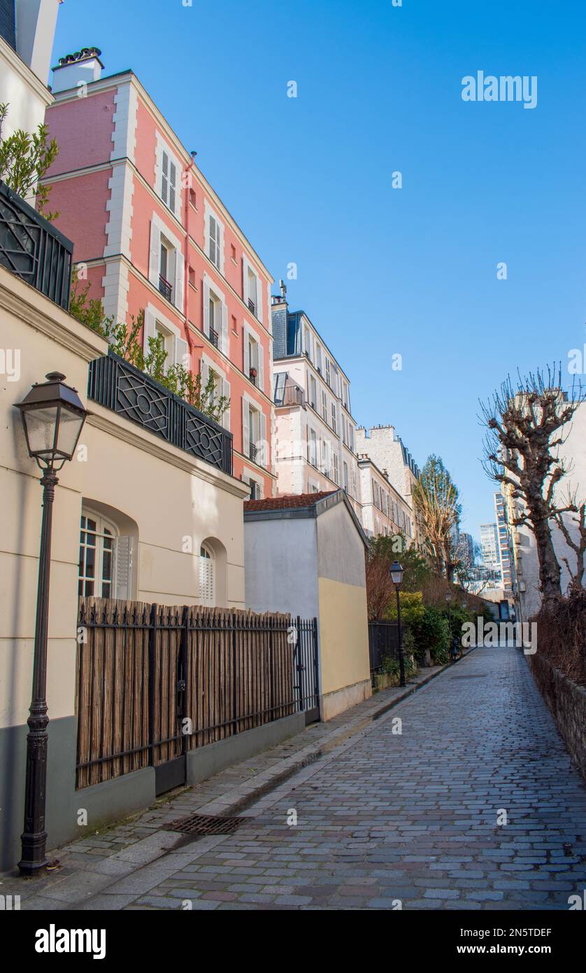 La Villa Grenelle, strada pedonale nel 15th ° arrondissement di Parigi in Francia Foto Stock
